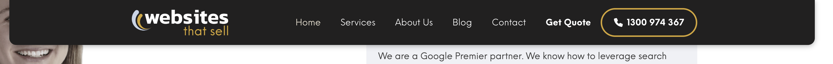 sticky header with primary CTA